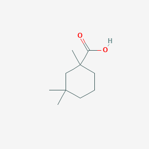 molecular formula C10H18O2 B13202492 1,3,3-Trimethylcyclohexane-1-carboxylic acid 