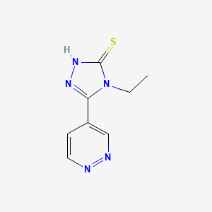 4-ethyl-5-(pyridazin-4-yl)-4H-1,2,4-triazole-3-thiol