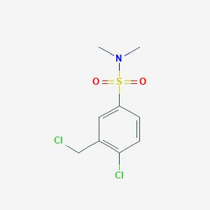 4-Chloro-3-(chloromethyl)-N,N-dimethylbenzene-1-sulfonamide