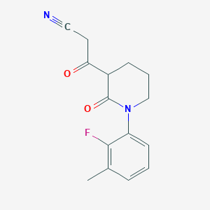 3-[1-(2-Fluoro-3-methylphenyl)-2-oxopiperidin-3-yl]-3-oxopropanenitrile