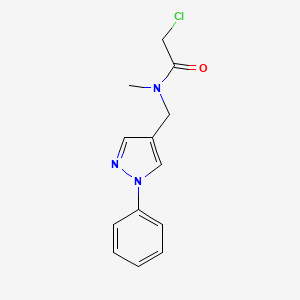 2-chloro-N-methyl-N-[(1-phenyl-1H-pyrazol-4-yl)methyl]acetamide