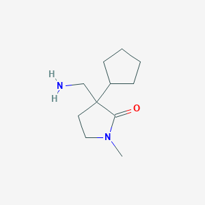 3-(Aminomethyl)-3-cyclopentyl-1-methylpyrrolidin-2-one