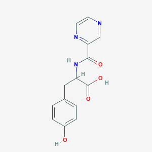 3-(4-Hydroxyphenyl)-2-(pyrazin-2-ylformamido)propanoic acid