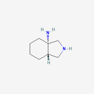 molecular formula C8H16N2 B13202702 (3aS,7aS)-octahydro-1H-isoindol-3a-amine 