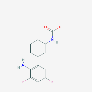 tert-Butyl N-[3-(2-amino-3,5-difluorophenyl)cyclohexyl]carbamate