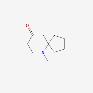 molecular formula C10H17NO B13202912 6-Methyl-6-azaspiro[4.5]decan-9-one 