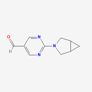 2-{3-Azabicyclo[3.1.0]hexan-3-yl}pyrimidine-5-carbaldehyde