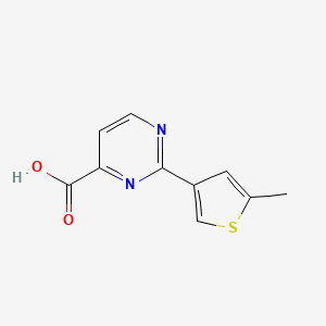 molecular formula C10H8N2O2S B13202962 2-(5-Methylthiophen-3-yl)pyrimidine-4-carboxylic acid 