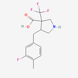 4-[(3-Fluoro-4-methylphenyl)methyl]-3-(trifluoromethyl)pyrrolidine-3-carboxylic acid