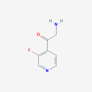 molecular formula C7H7FN2O B13203157 2-Amino-1-(3-fluoropyridin-4-yl)ethan-1-one 