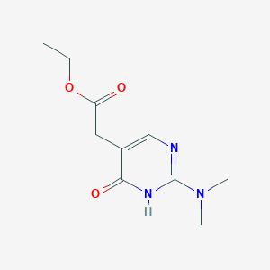 Ethyl 2-[2-(dimethylamino)-6-oxo-1,6-dihydropyrimidin-5-yl]acetate