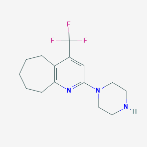 1-[4-(Trifluoromethyl)-5H,6H,7H,8H,9H-cyclohepta[b]pyridin-2-yl]piperazine