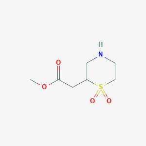 Methyl 2-(1,1-dioxidothiomorpholin-2-yl)acetate