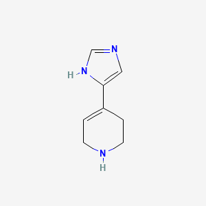 molecular formula C8H11N3 B13203307 4-(1H-imidazol-5-yl)-1,2,3,6-tetrahydropyridine 