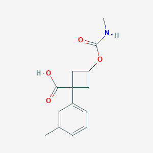 (1S,3s)-3-[(methylcarbamoyl)oxy]-1-(3-methylphenyl)cyclobutane-1-carboxylic acid