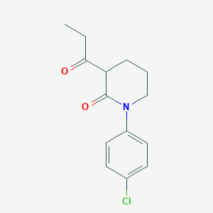 1-(4-Chlorophenyl)-3-propanoylpiperidin-2-one