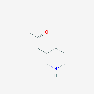 molecular formula C9H15NO B13203347 1-(Piperidin-3-yl)but-3-en-2-one 