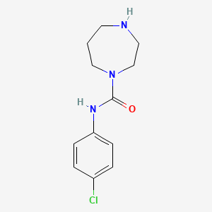 molecular formula C12H16ClN3O B13203398 N-(4-chlorophenyl)-1,4-diazepane-1-carboxamide 