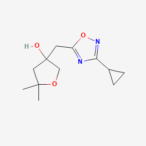 3-[(3-Cyclopropyl-1,2,4-oxadiazol-5-yl)methyl]-5,5-dimethyloxolan-3-ol