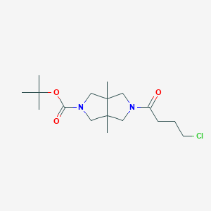 tert-Butyl 5-(4-chlorobutanoyl)-3a,6a-dimethyl-octahydropyrrolo[3,4-c]pyrrole-2-carboxylate