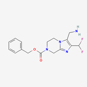 Benzyl 3-(aminomethyl)-2-(difluoromethyl)-5H,6H,7H,8H-imidazo[1,2-a]pyrazine-7-carboxylate