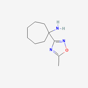 1-(5-Methyl-1,2,4-oxadiazol-3-yl)cycloheptan-1-amine