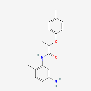 molecular formula C17H20N2O2 B1320359 N-(5-氨基-2-甲基苯基)-2-(4-甲基苯氧基)-丙酰胺 CAS No. 1016522-29-4