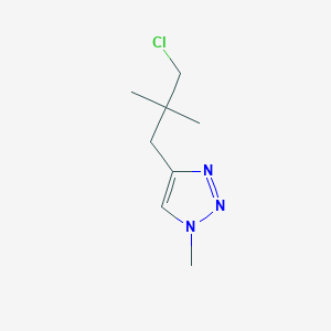 molecular formula C8H14ClN3 B13203602 4-(3-Chloro-2,2-dimethylpropyl)-1-methyl-1H-1,2,3-triazole 