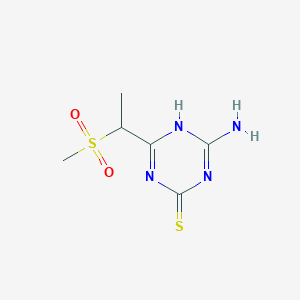 4-Amino-6-(1-methanesulfonylethyl)-1,3,5-triazine-2-thiol