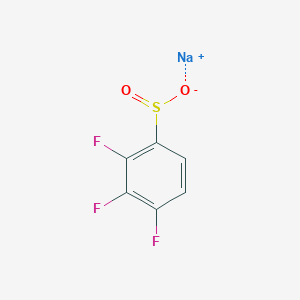 molecular formula C6H2F3NaO2S B13203648 2,3,4-Trifluorobenzenesulfinic acid sodium salt 