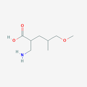 2-(Aminomethyl)-5-methoxy-4-methylpentanoic acid