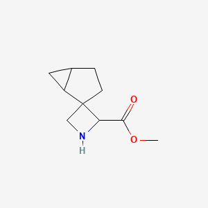 molecular formula C10H15NO2 B13203667 Methyl spiro[azetidine-3,2'-bicyclo[3.1.0]hexane]-2-carboxylate 