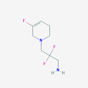 2,2-Difluoro-3-(5-fluoro-1,2,3,6-tetrahydropyridin-1-yl)propan-1-amine