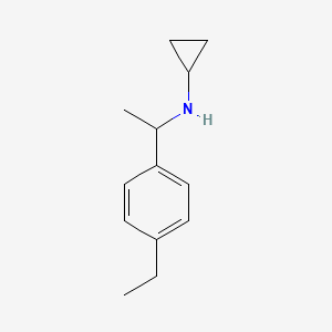 molecular formula C13H19N B13203705 N-[1-(4-Ethylphenyl)ethyl]cyclopropanamine 