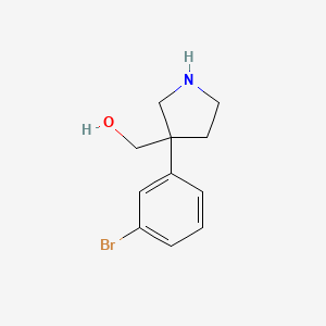 [3-(3-Bromophenyl)pyrrolidin-3-yl]methanol