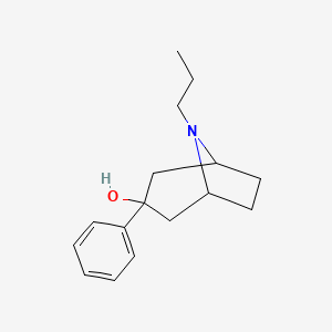 molecular formula C16H23NO B13203772 3-Phenyl-8-propyl-8-azabicyclo[3.2.1]octan-3-ol 