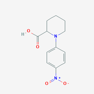 molecular formula C12H14N2O4 B1320378 1-(4-Nitrophenyl)piperidine-2-carboxylic acid CAS No. 1103838-83-0