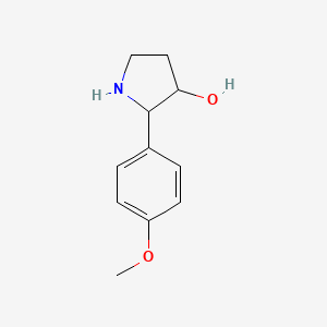 molecular formula C11H15NO2 B13203819 2-(4-Methoxyphenyl)pyrrolidin-3-OL CAS No. 1368353-69-8