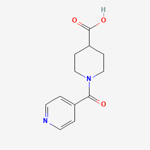 molecular formula C12H14N2O3 B1320388 1-异烟酰基哌啶-4-羧酸 CAS No. 67691-60-5