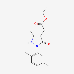 Ethyl 2-[2-(2,5-dimethylphenyl)-5-methyl-3-oxo-2,3-dihydro-1H-pyrazol-4-yl]acetate