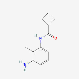 molecular formula C12H16N2O B1320403 N-(3-Amino-2-methylphenyl)cyclobutanecarboxamide CAS No. 926194-24-3
