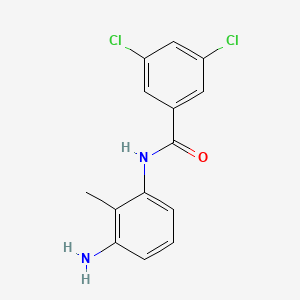 molecular formula C14H12Cl2N2O B1320406 N-(3-Amino-2-methylphenyl)-3,5-dichlorobenzamide CAS No. 926196-44-3