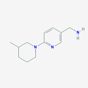 molecular formula C12H19N3 B1320408 [6-(3-甲基-1-哌啶基)-3-吡啶基]-甲胺 CAS No. 926196-84-1