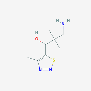 3-Amino-2,2-dimethyl-1-(4-methyl-1,2,3-thiadiazol-5-yl)propan-1-ol