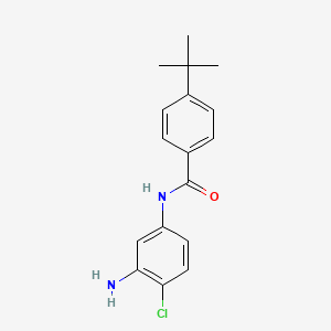 molecular formula C17H19ClN2O B1320416 N-(3-Amino-4-chlorophenyl)-4-(tert-butyl)benzamide CAS No. 926217-29-0
