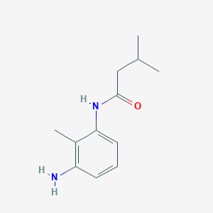 molecular formula C12H18N2O B1320425 N-(3-Amino-2-methylphenyl)-3-methylbutanamide CAS No. 926237-37-8