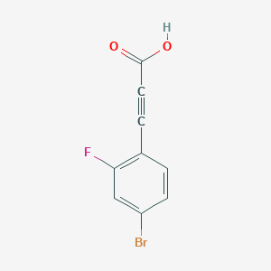 3-(4-Bromo-2-fluorophenyl)prop-2-ynoic acid