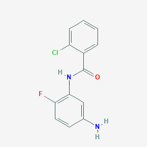 molecular formula C13H10ClFN2O B1320429 N-(5-Amino-2-fluorophenyl)-2-chlorobenzamide CAS No. 926210-91-5