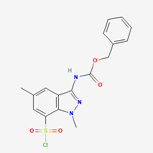 Benzyl N-[7-(chlorosulfonyl)-1,5-dimethyl-1H-indazol-3-yl]carbamate