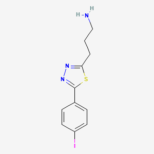 3-[5-(4-Iodophenyl)-1,3,4-thiadiazol-2-yl]propan-1-amine